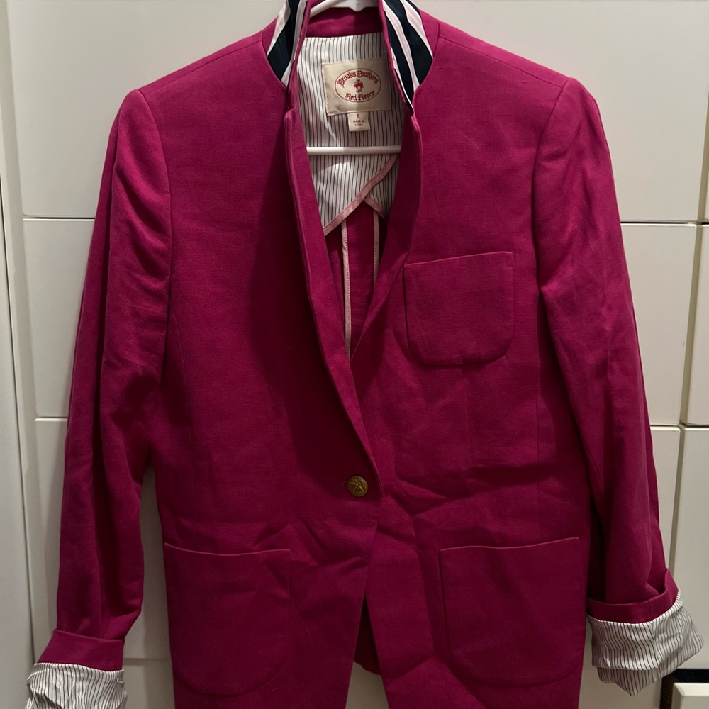 Brooks Brothers Pink Blazer Tailored Fit Notched Lapel